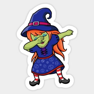 Dabbing Redhead Witch Sticker